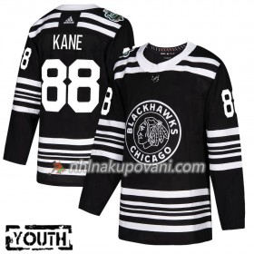 Chicago Blackhawks Dresy Patrick Kane 88 2019 Winter Classic Adidas Černá Authentic - Dětské